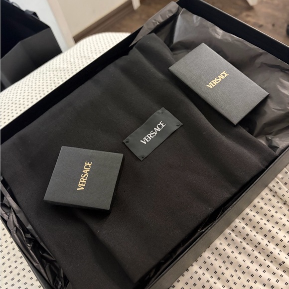 Versace Women's Cream and Pink Patterned Sneakers - Picture 10 of 10